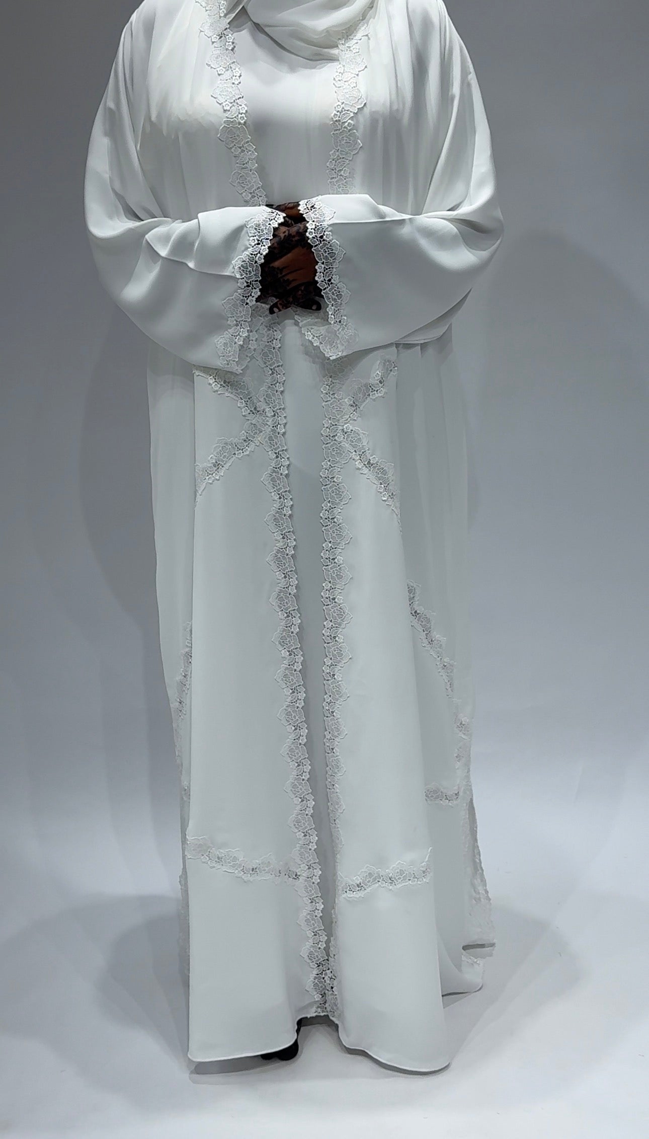 White Lace Abaya