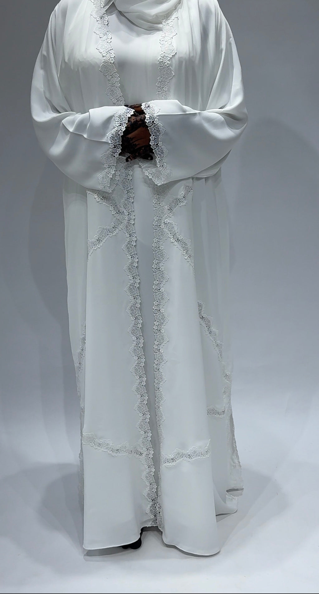 White Lace Abaya