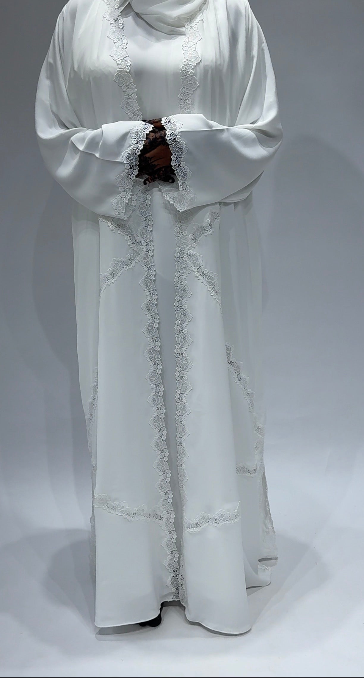 White Lace Abaya