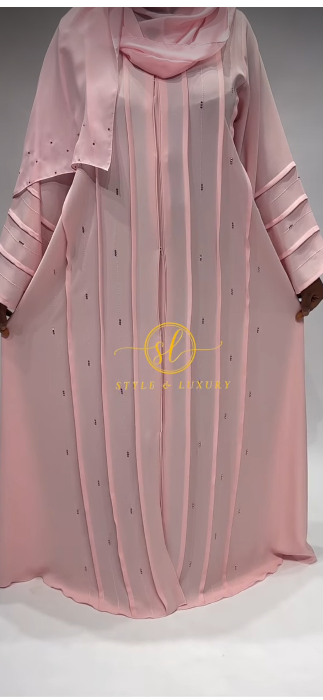 Blush crystal Abaya