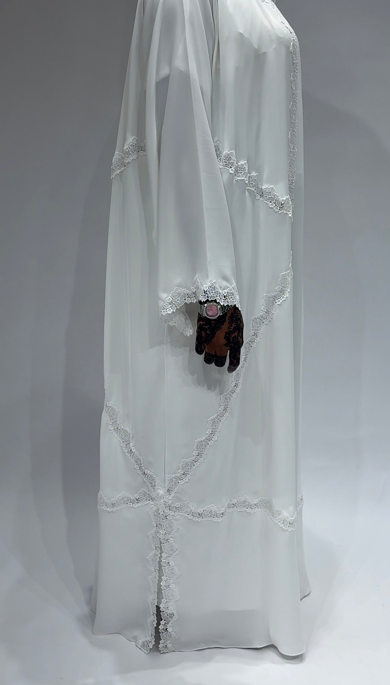 White Lace Abaya