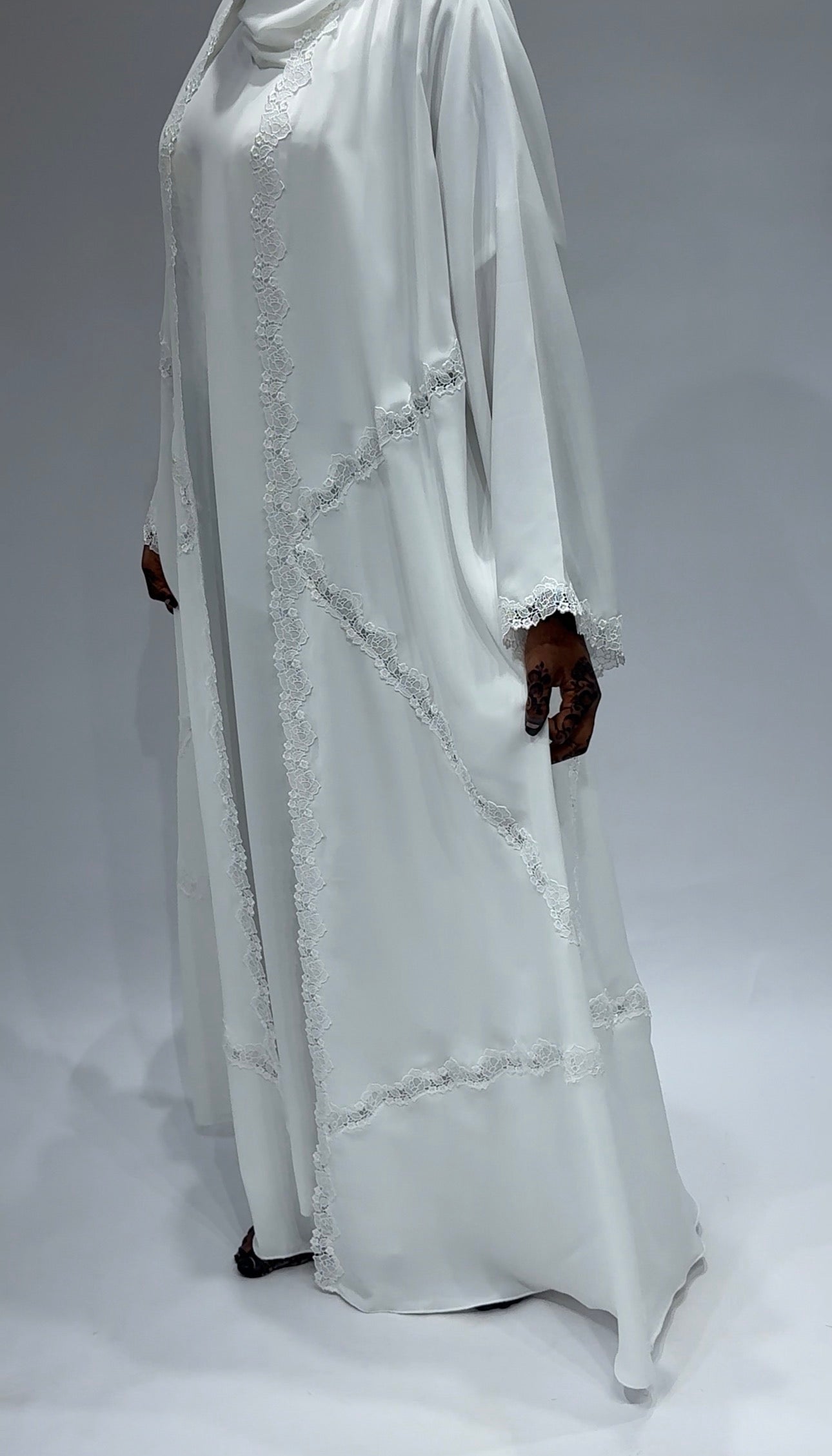 White Lace Abaya