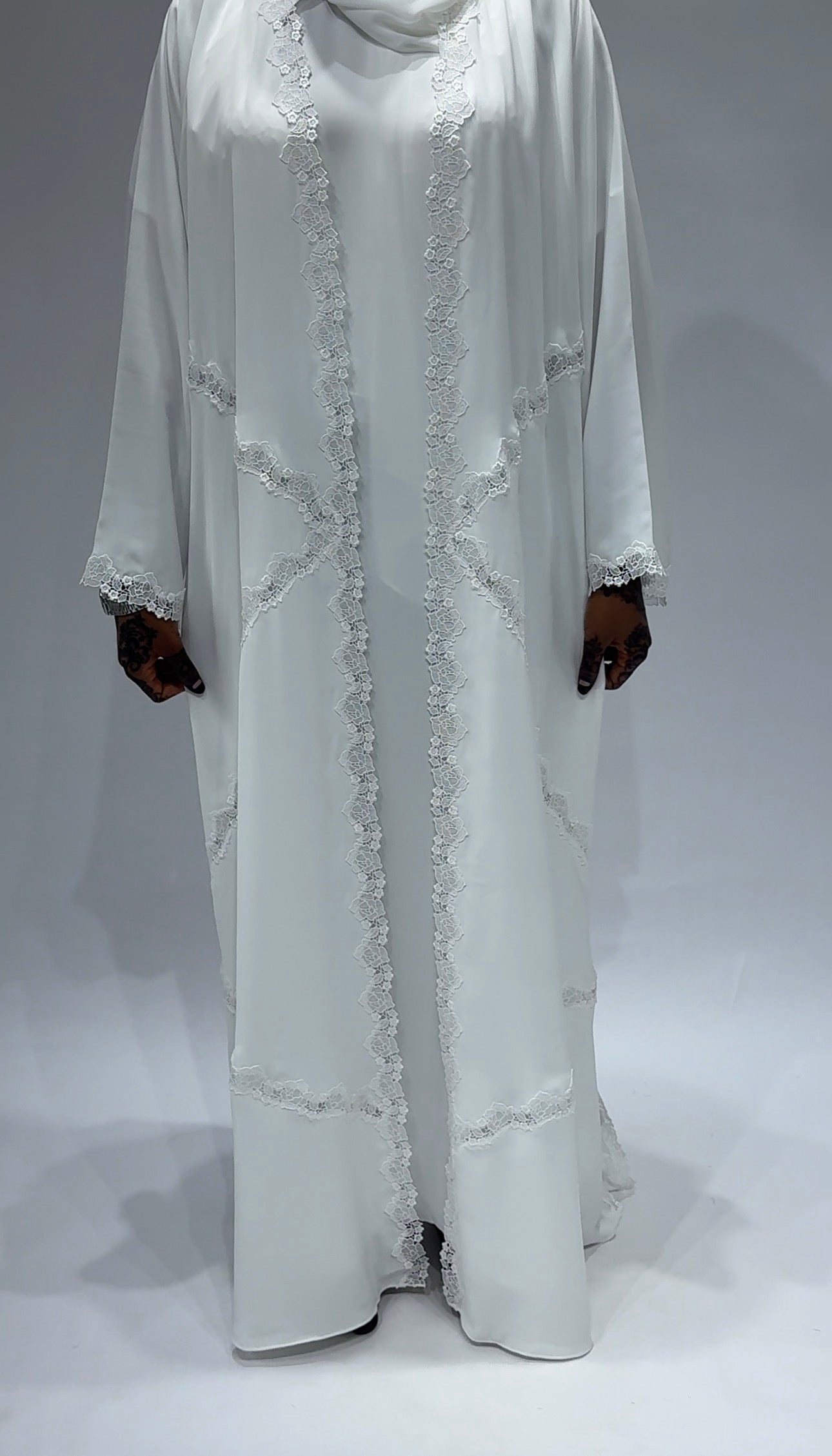 White Lace Abaya