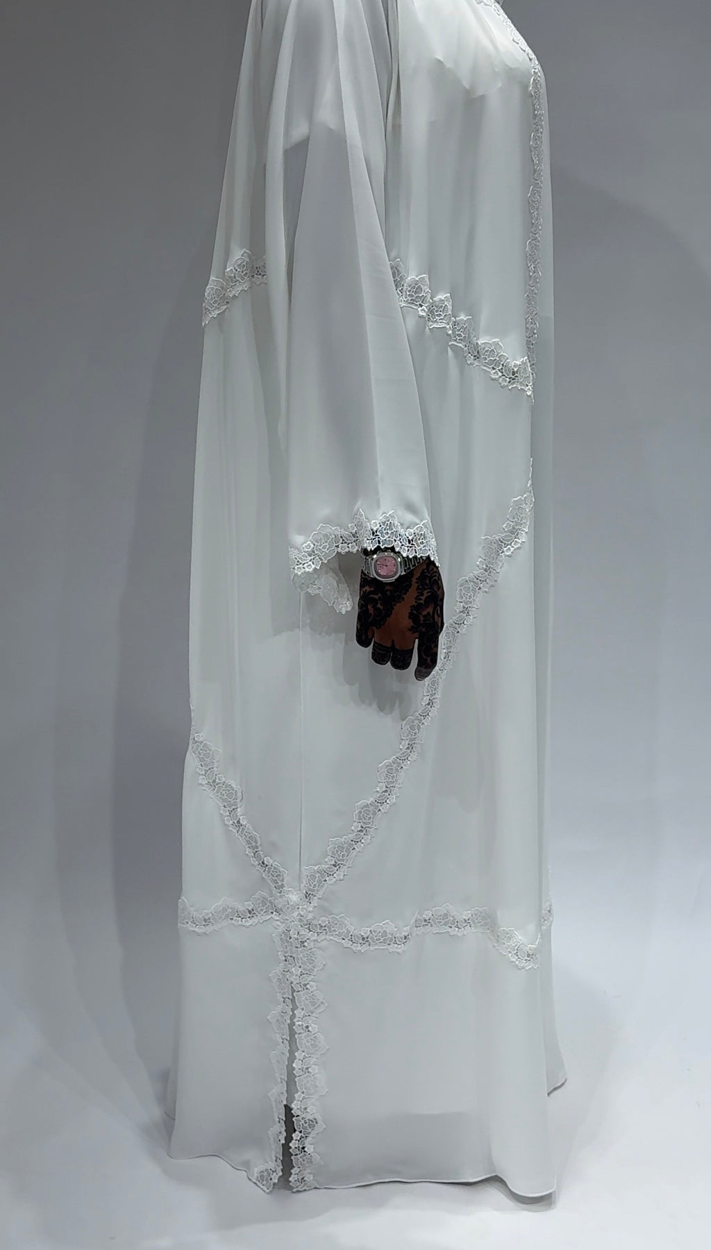 White Lace Abaya
