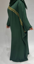 Green Gold Studded Abaya