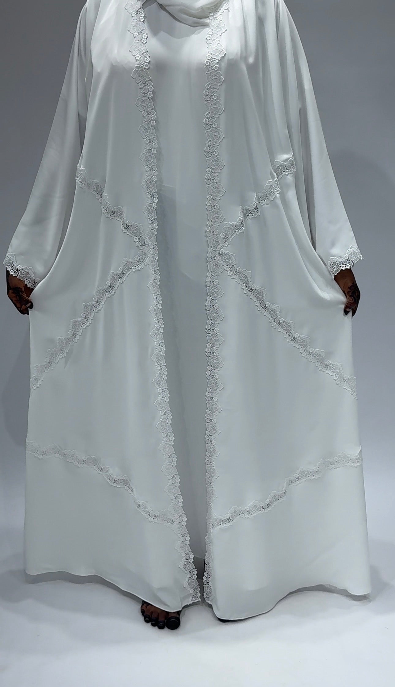 White Lace Abaya