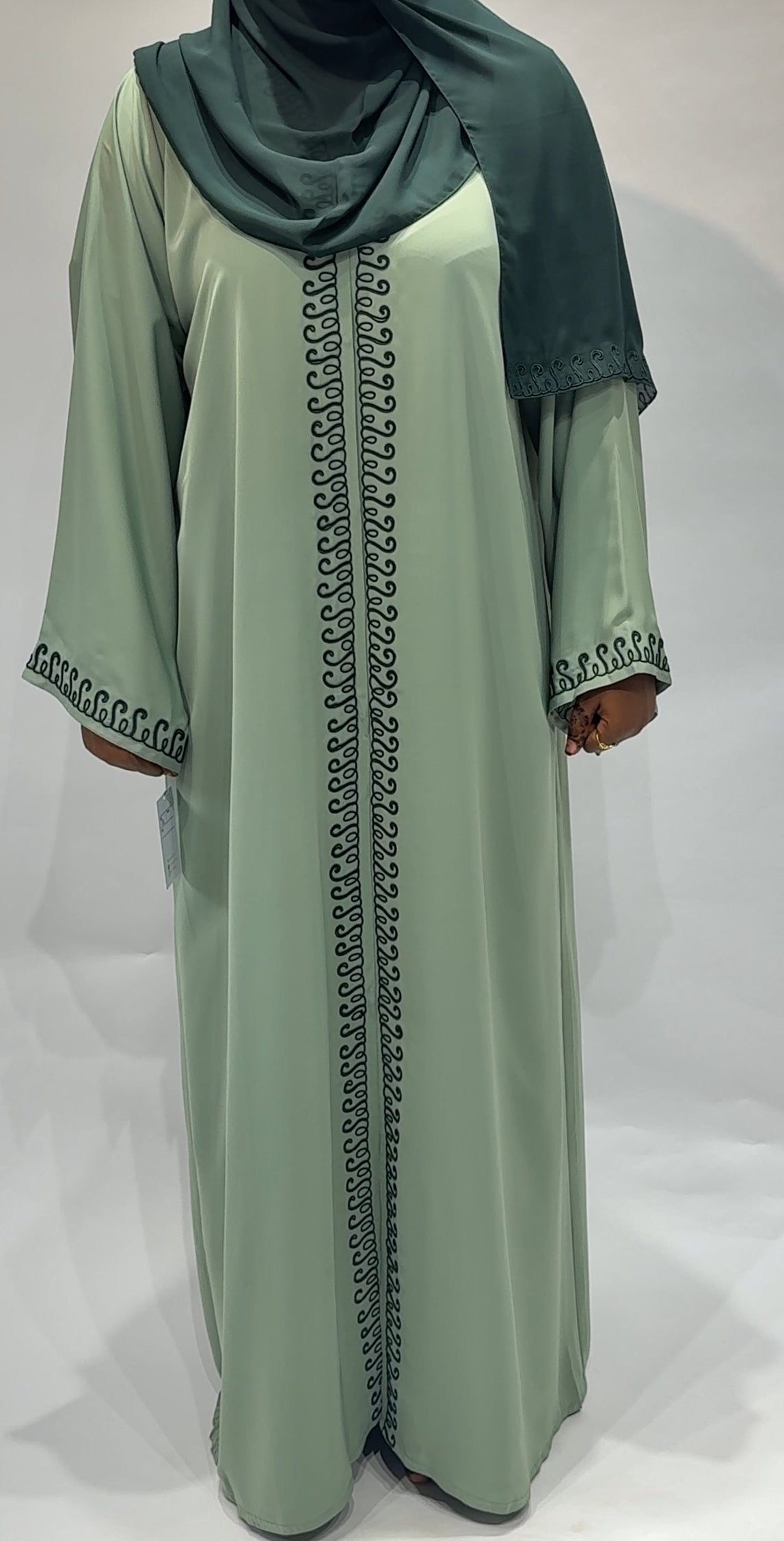 Green Open Abaya