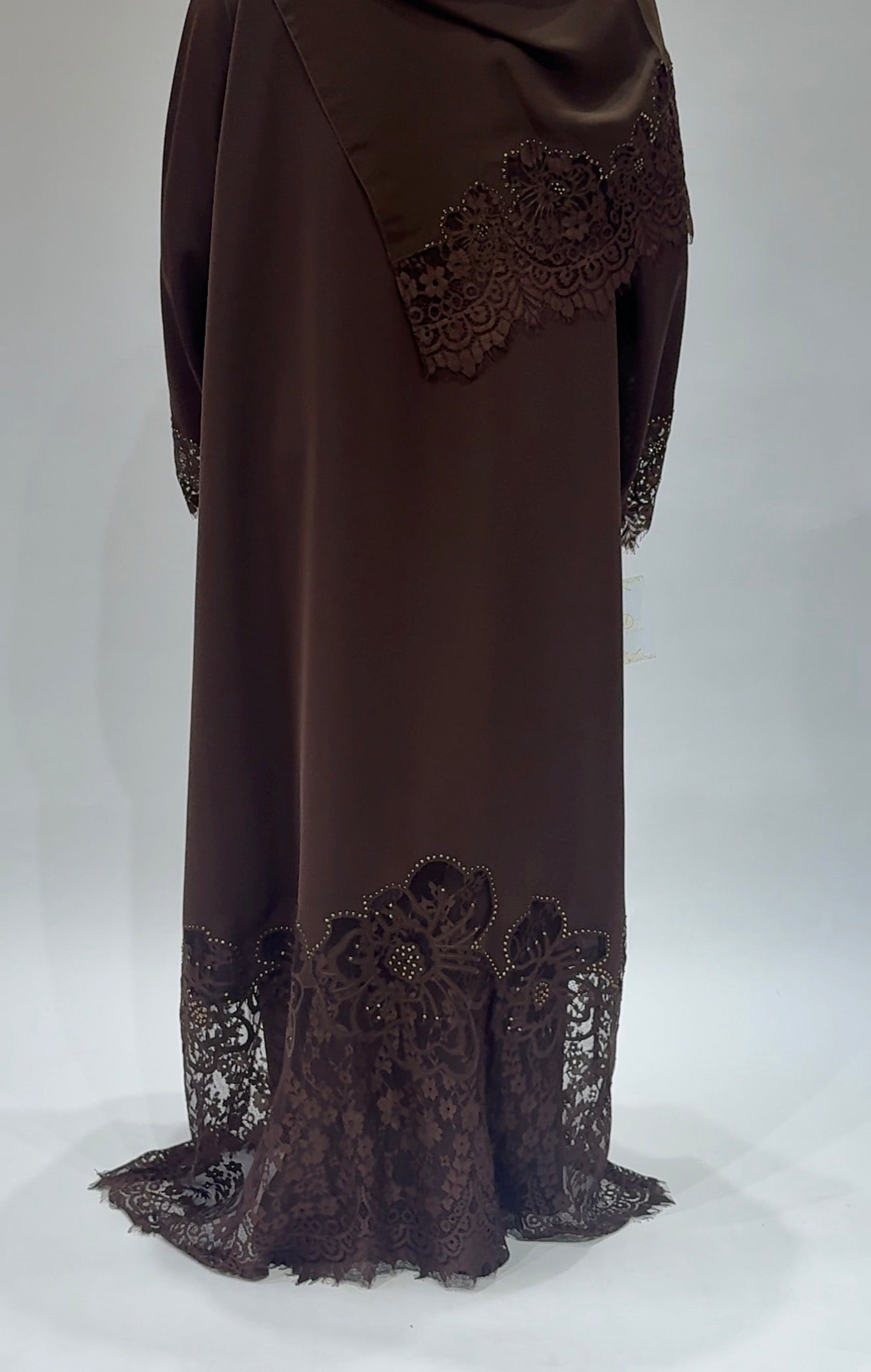 Mocha Lace Royale Exclusive-Abaya