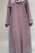 Mauve Blossom Elegance Abaya