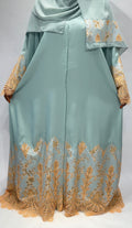 Luxury Dantel Lace Embroidered,Exclusive-Abaya with Stones