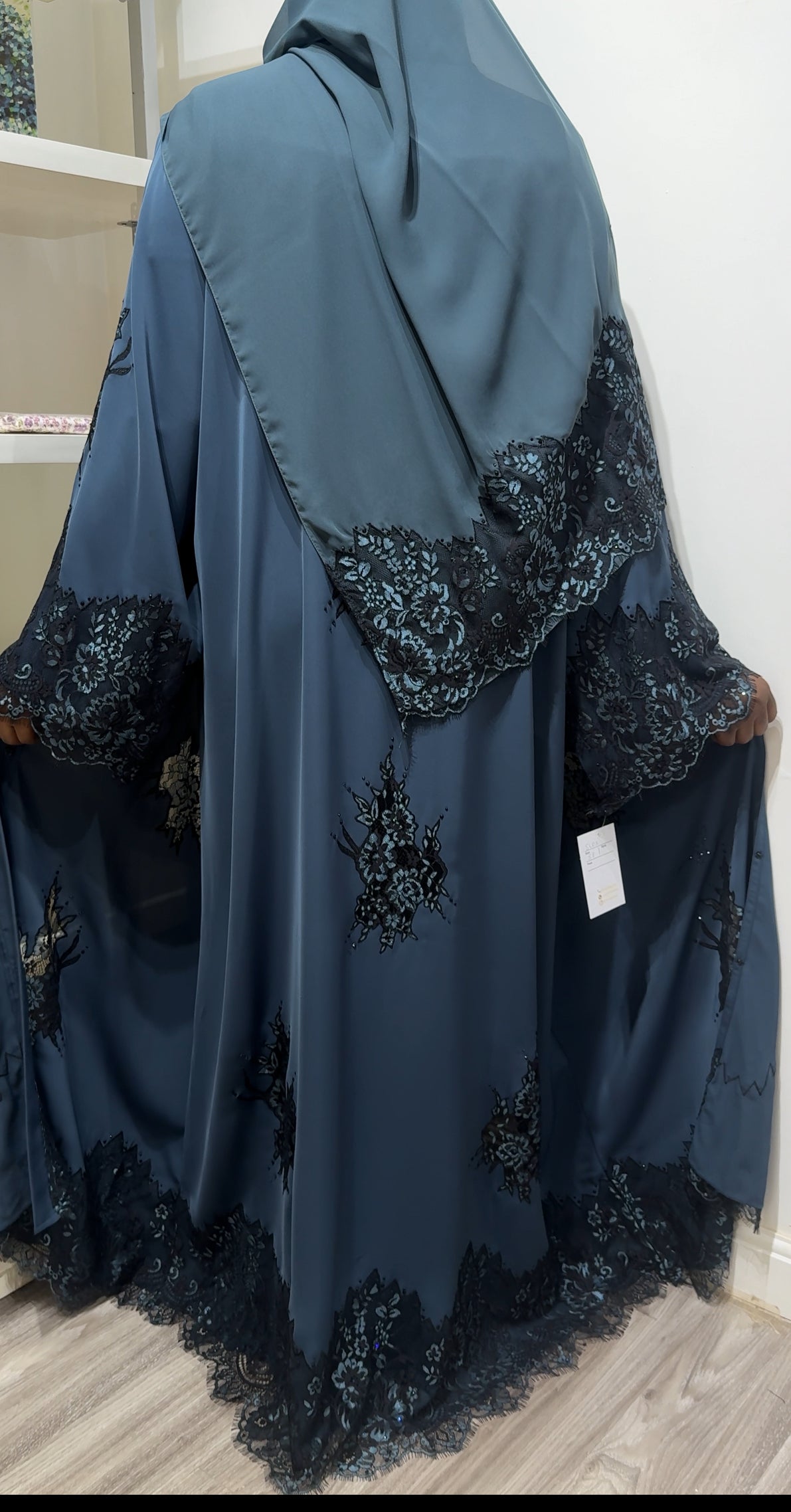 The Midnight Floral Lace Exclusive-Abaya