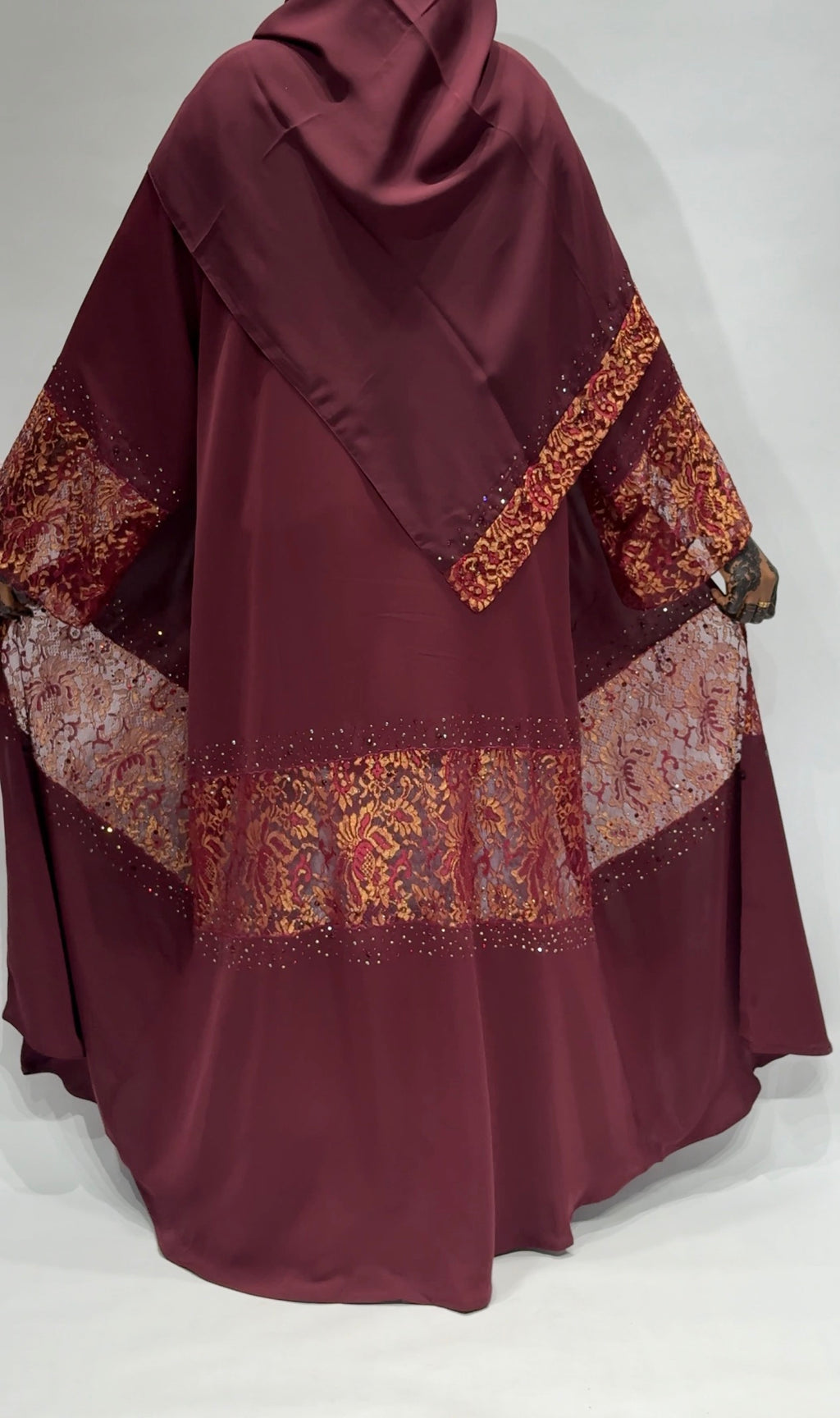 Burgundy Heritage Exclusive-Abaya