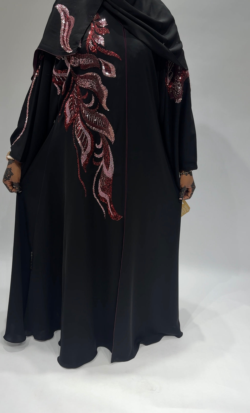 Midnight rose pink Abaya