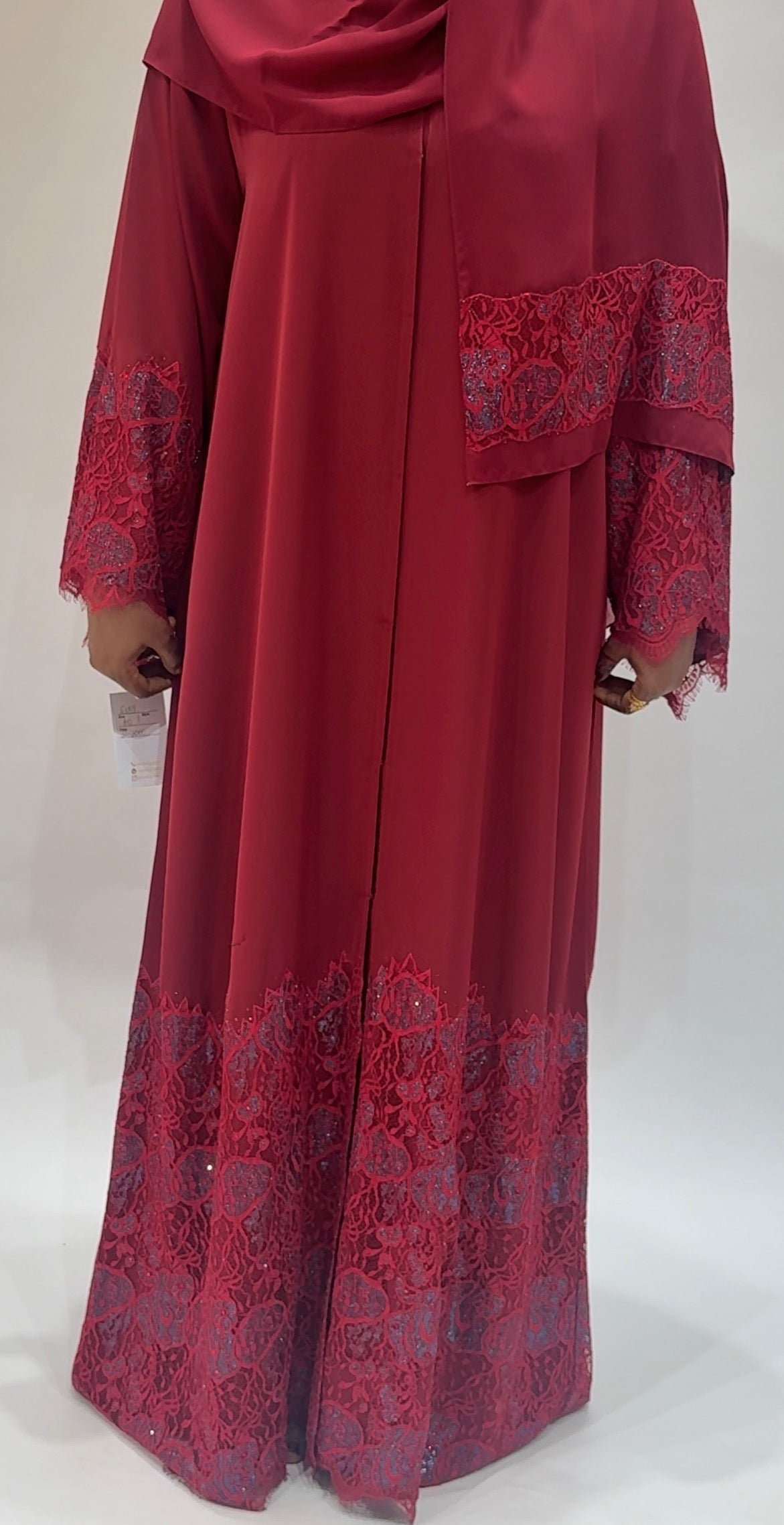 Elegant Maroon  Exclusive Abaya
