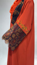 Ember Noir Lace Korean nidha Abaya