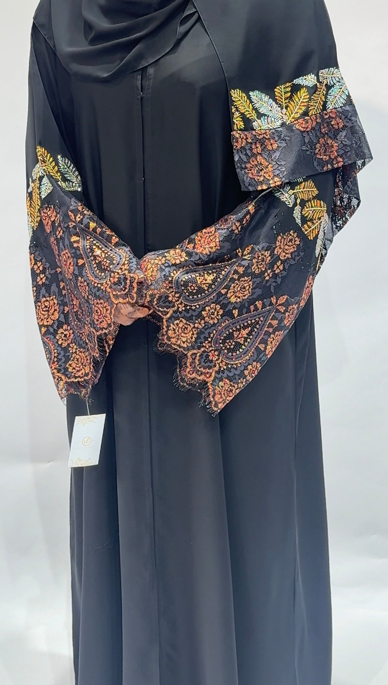 Black flowing nidha Abaya