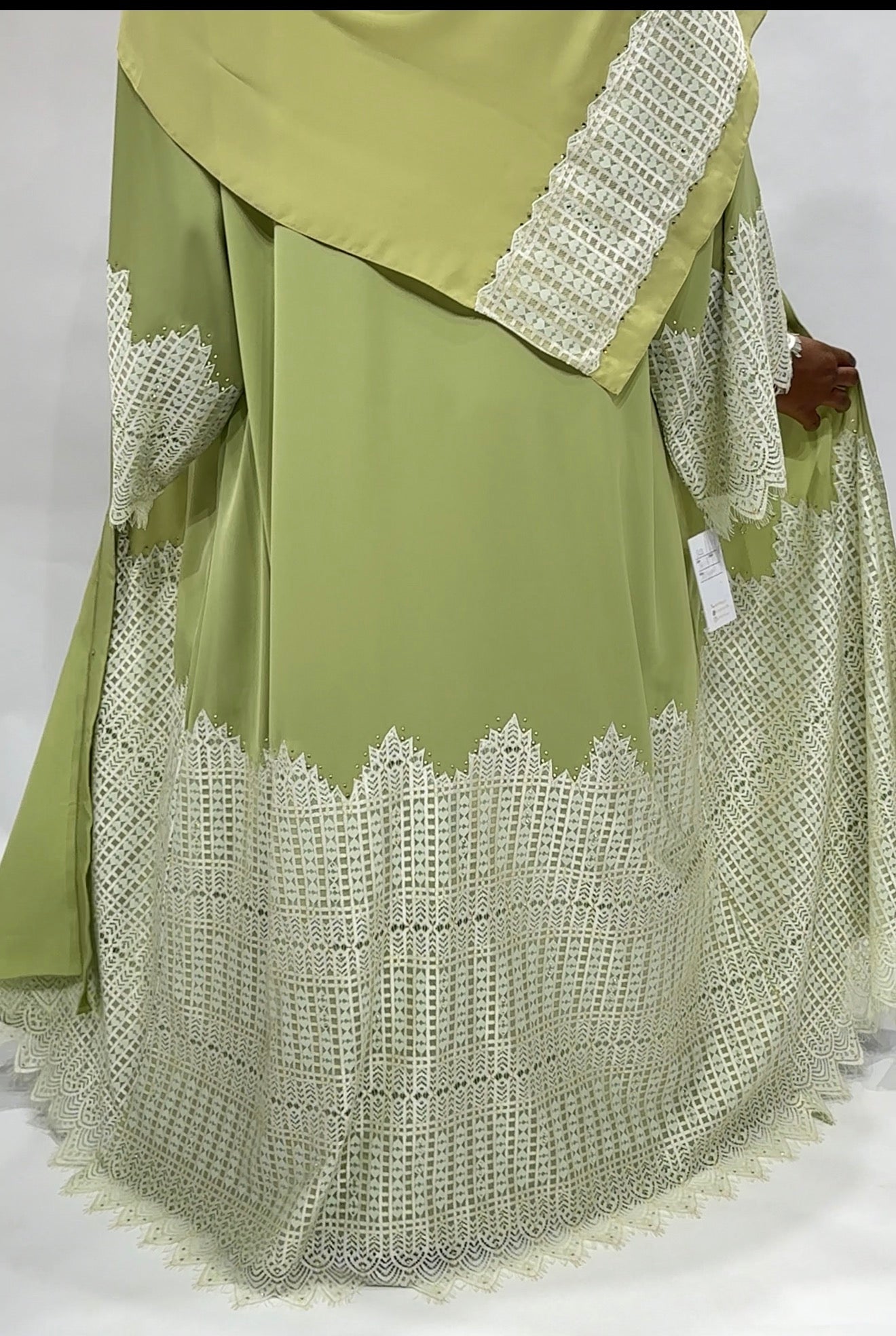 Mint Green lace Exclusive-Abaya