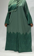Emerald lace serenity Exclusive-Abaya