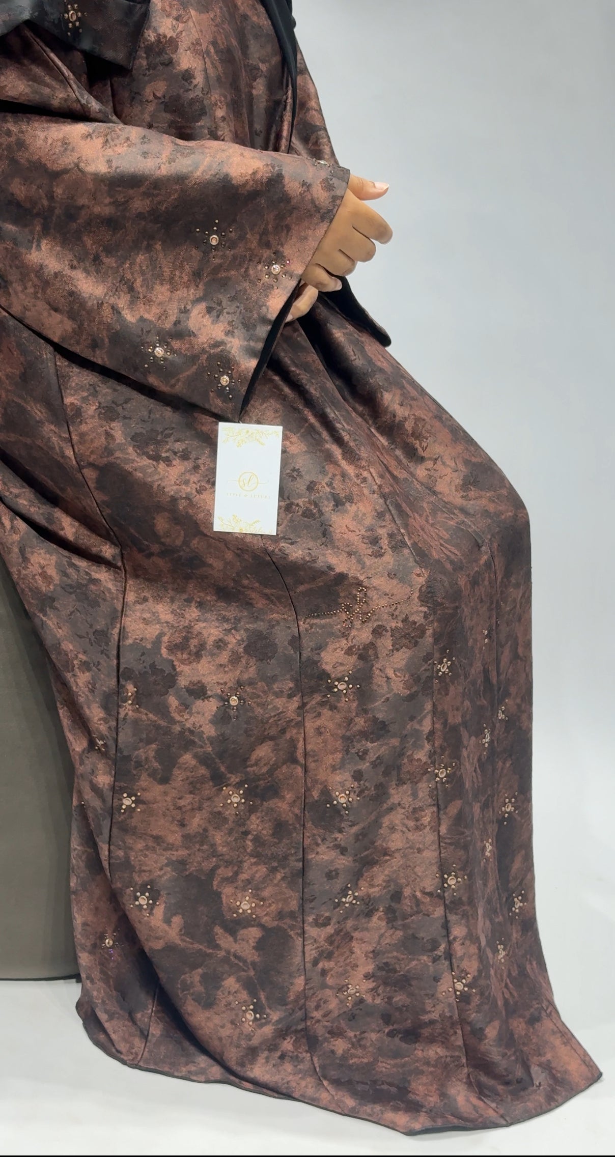 Dark Floral Abaya
