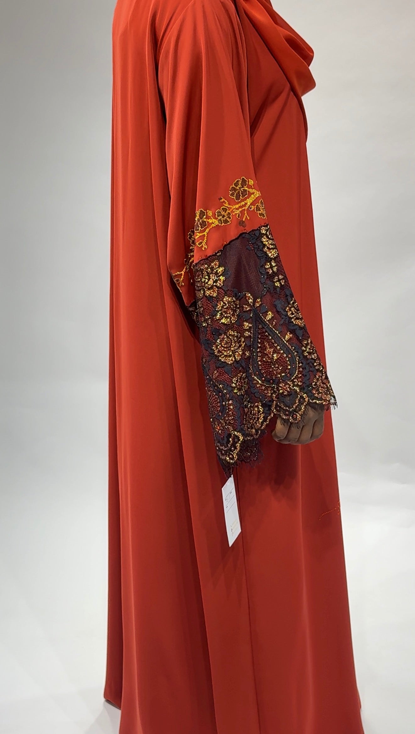 Ember Noir Lace Korean nidha Abaya