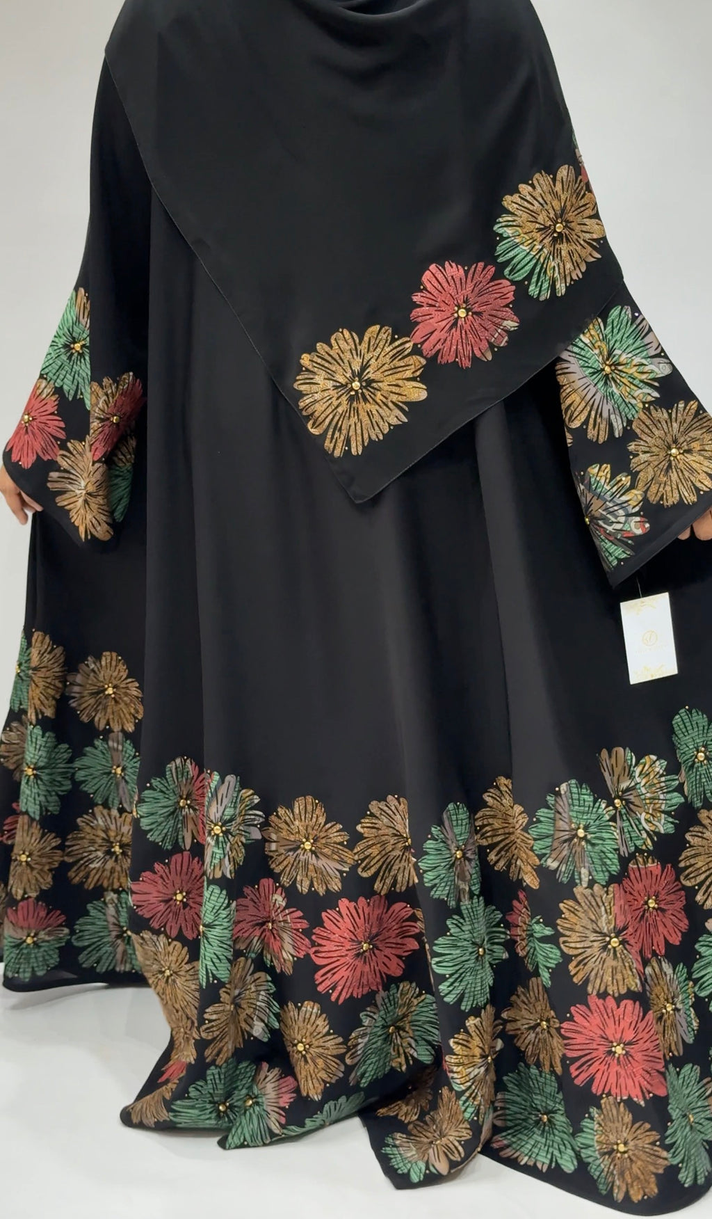 Midnight Garden Floral Exclusive-Abaya