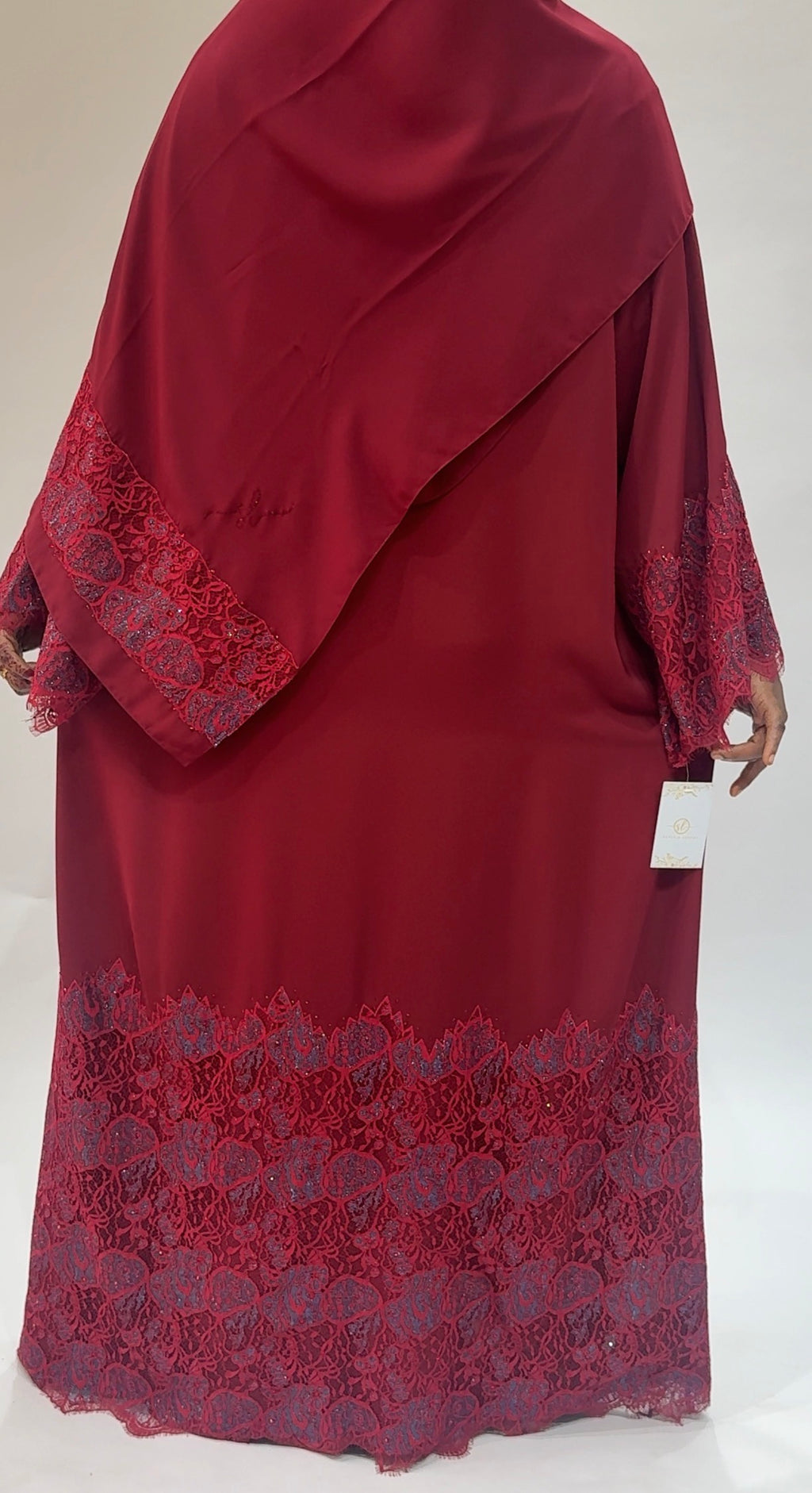 Elegant Maroon  Exclusive Abaya