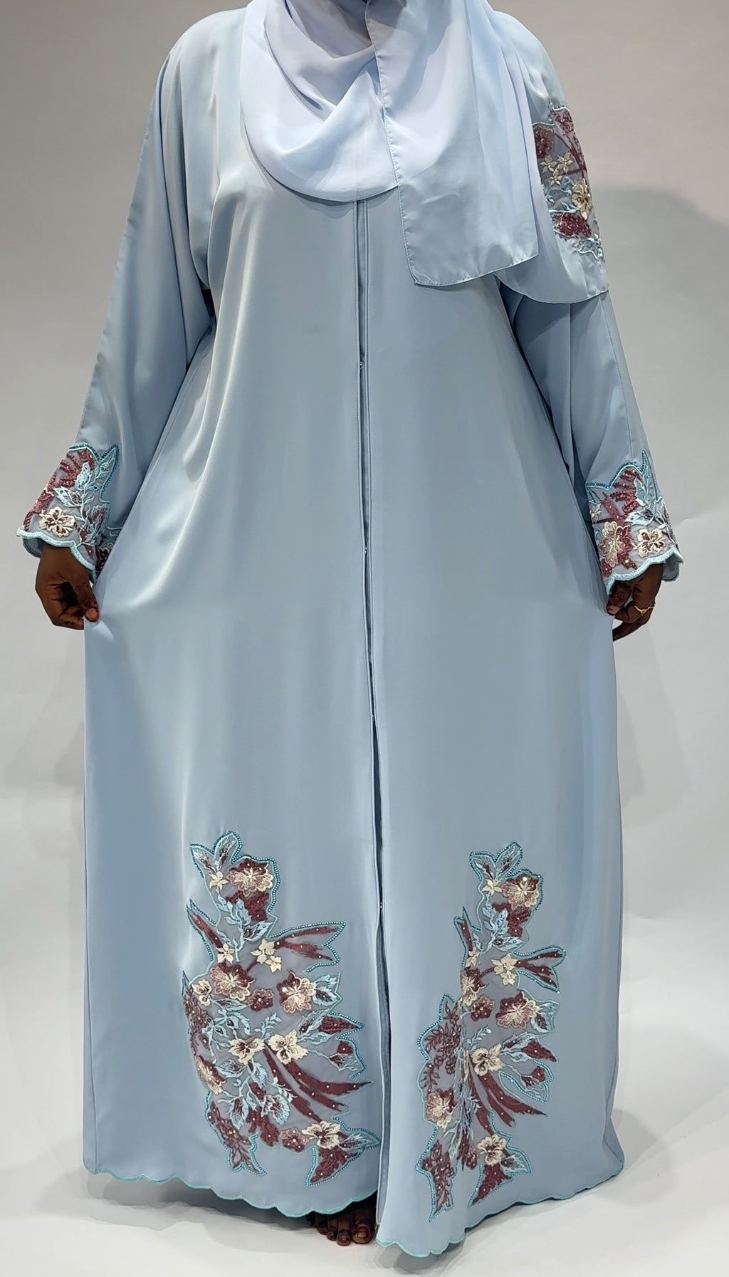 Sky Blossom Couture Abaya