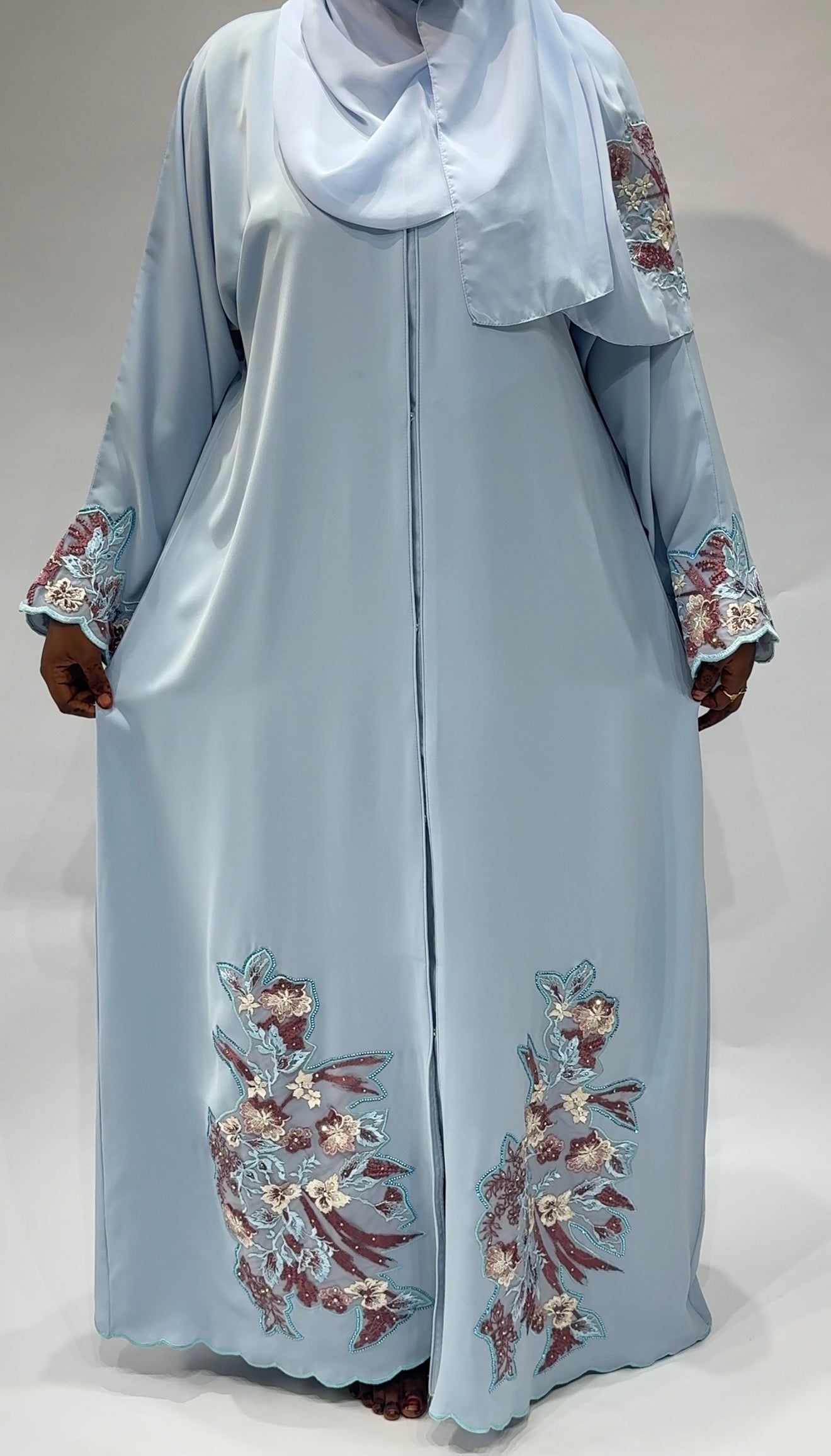 Sky Blossom Couture Abaya