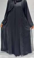 Black transparent Abaya no inner