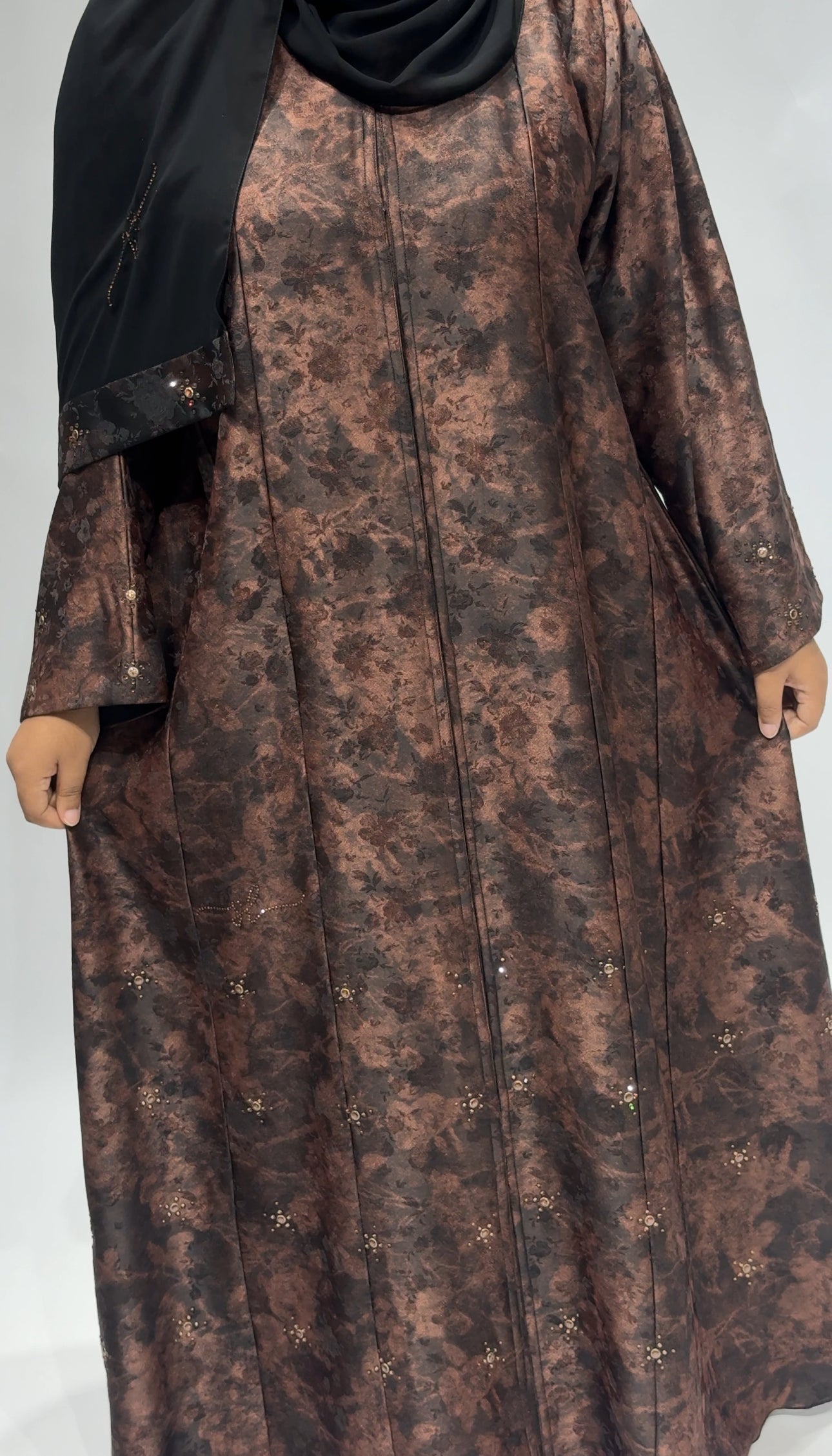 Dark Floral Abaya