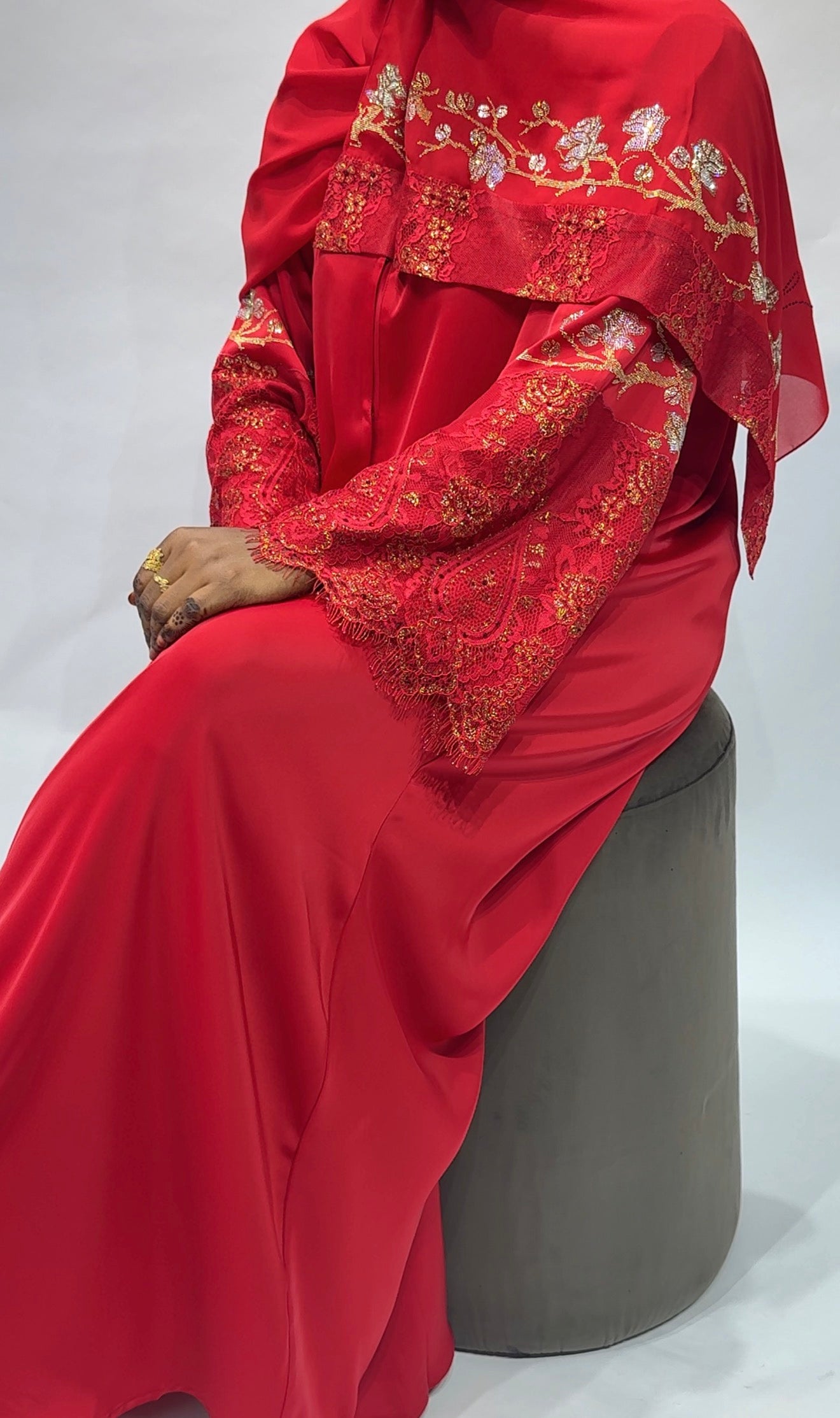Ruby Royale Embroidered Abaya