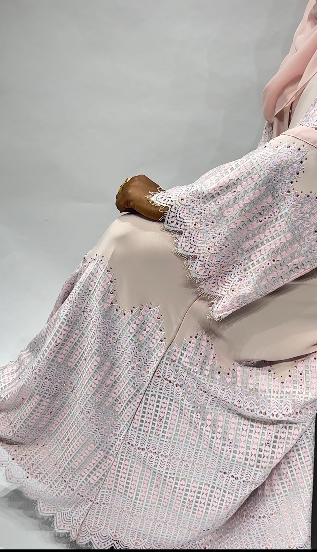 Elegant blush pink  Royale Exclusive-Abaya