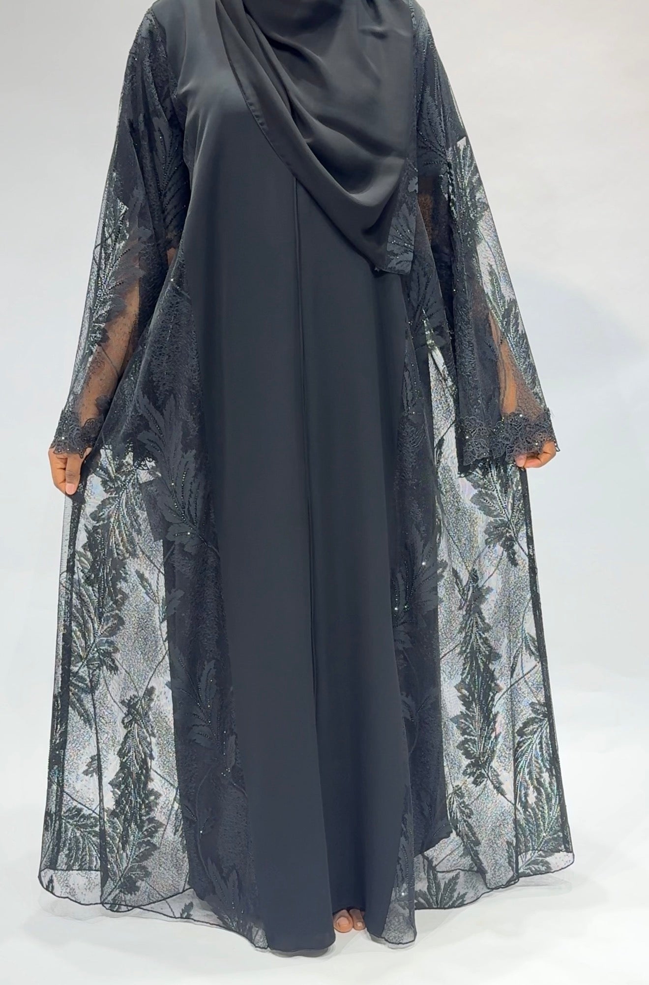 Black premium Abaya no inner