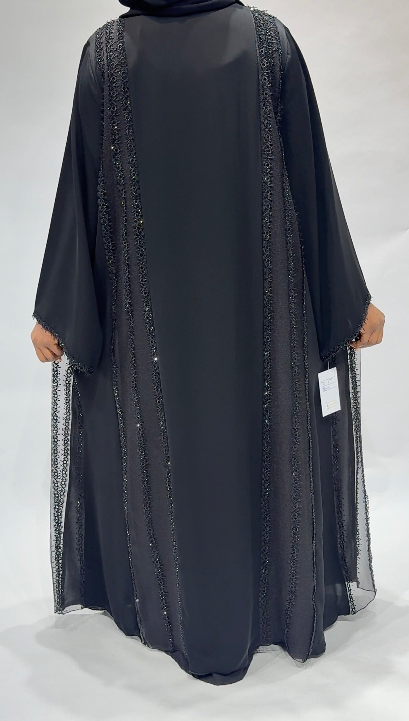 Black transparent Abaya no inner