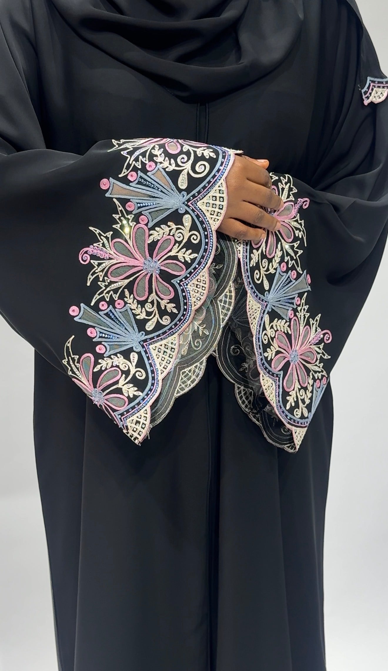 Embroidery Black Abaya