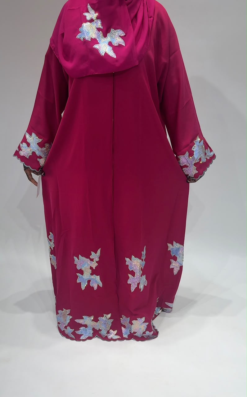 Raspberry Aurora Abaya