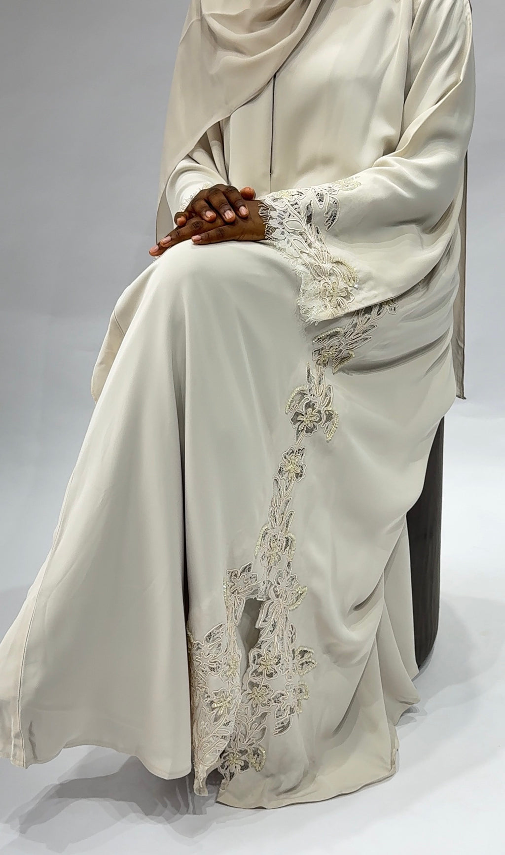 3 pieces Abaya with matching inner