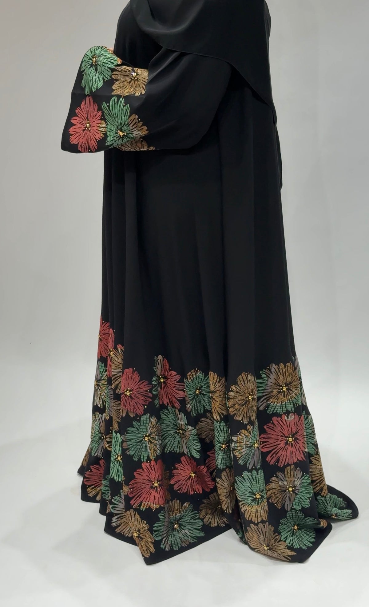 Midnight Garden Floral Exclusive-Abaya