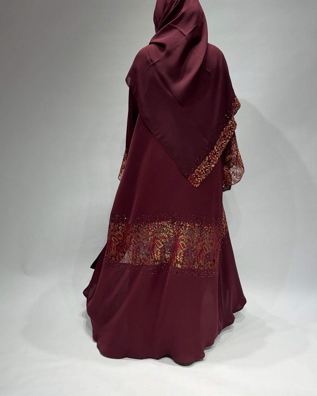 Burgundy Heritage Exclusive-Abaya