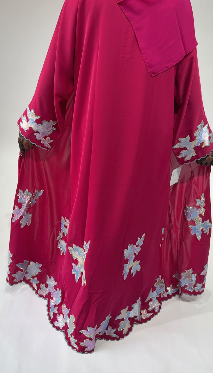 Pink Aurora Abaya