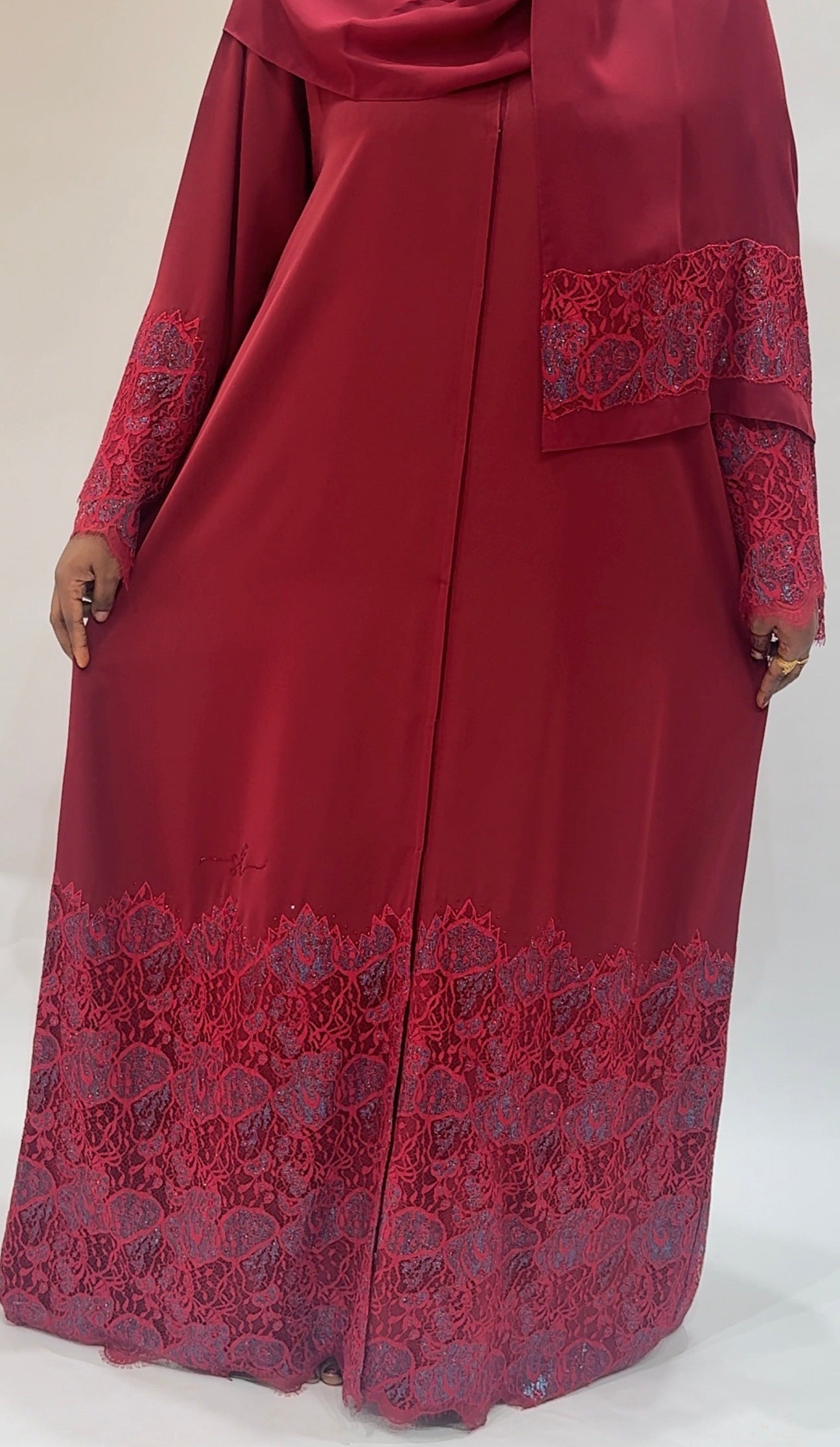Elegant Maroon  Exclusive Abaya