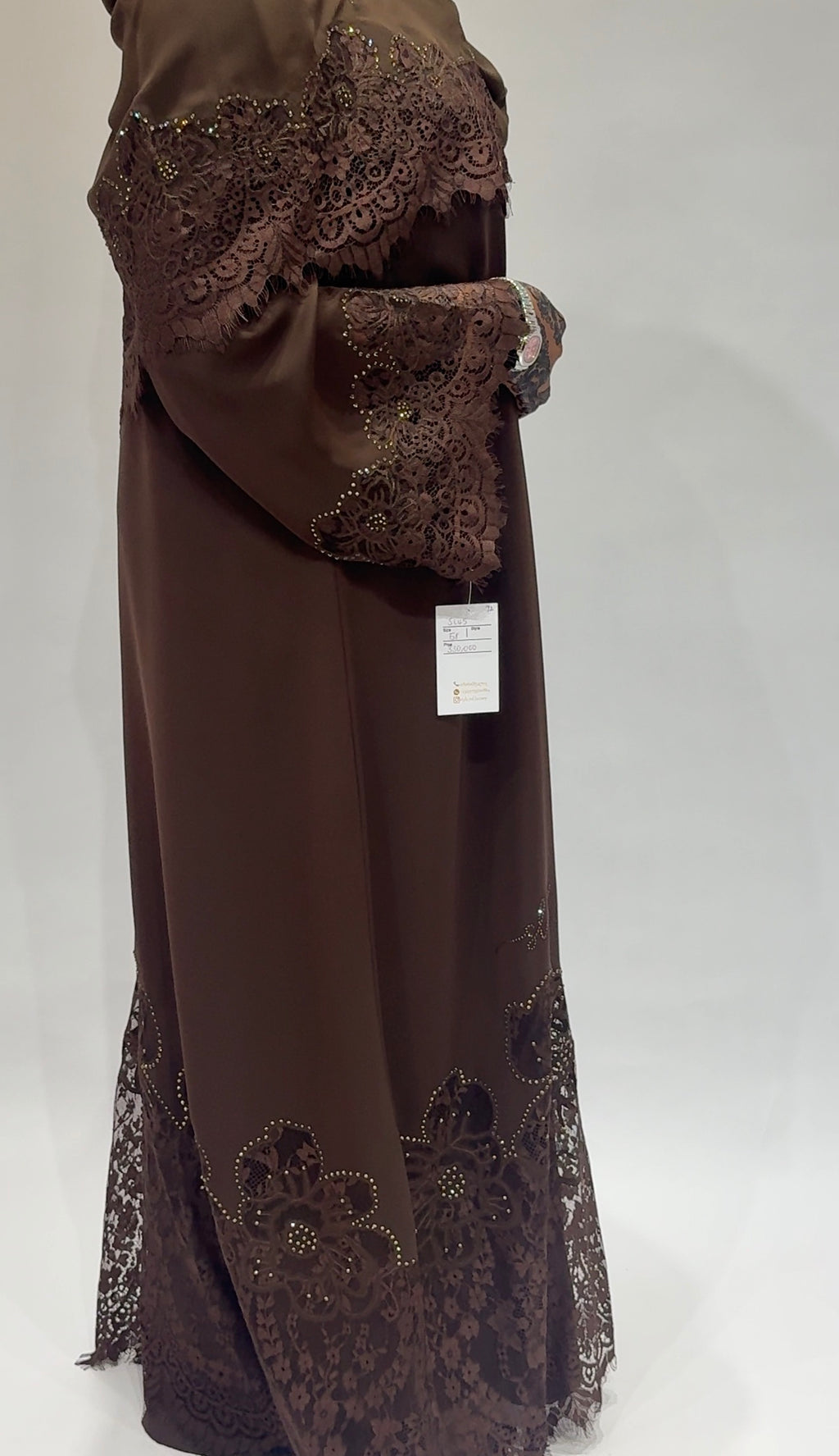 Mocha Lace Royale Exclusive-Abaya