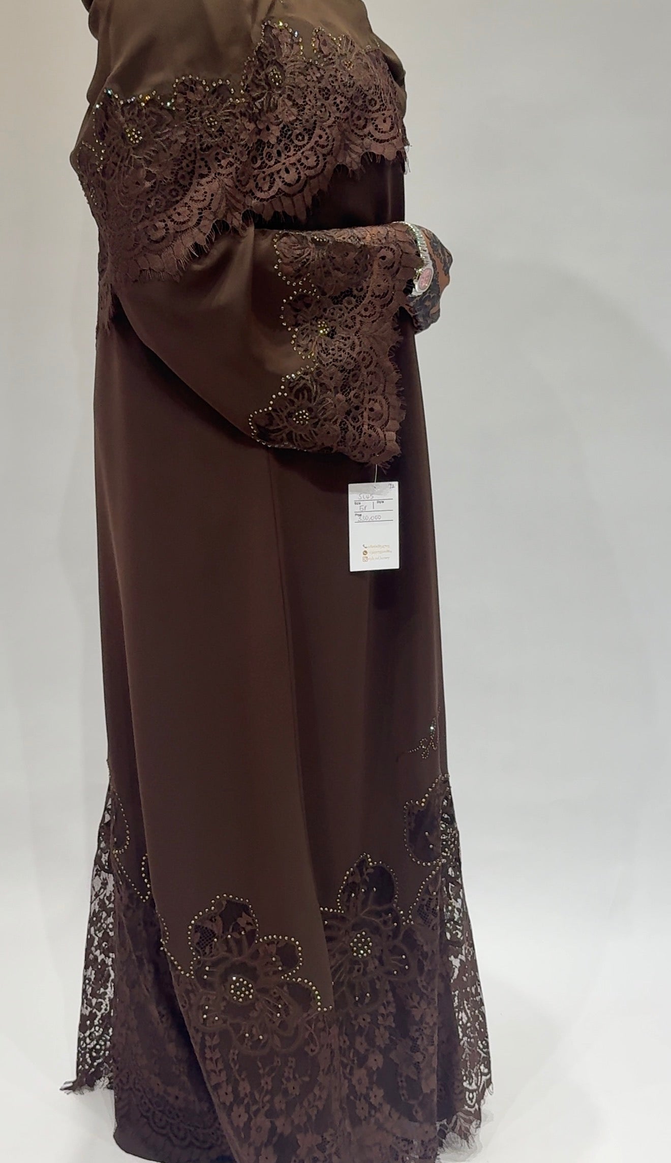 Mocha Lace Royale Exclusive-Abaya