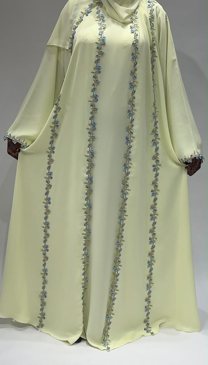 Lemon Bluebell Abaya