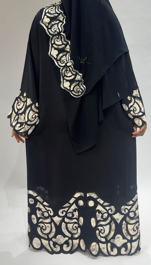Black Arabesque Elegance Exclusive-Abaya