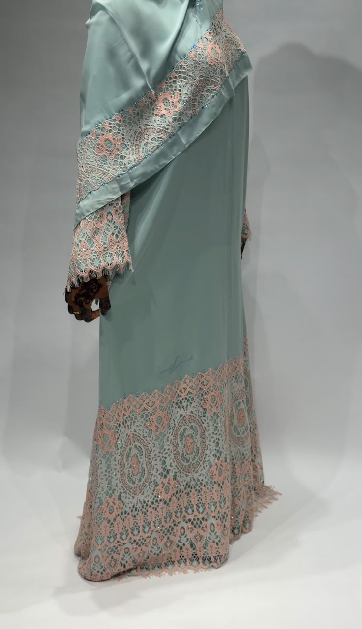 Sage Blush Lace Exclusive-Abaya