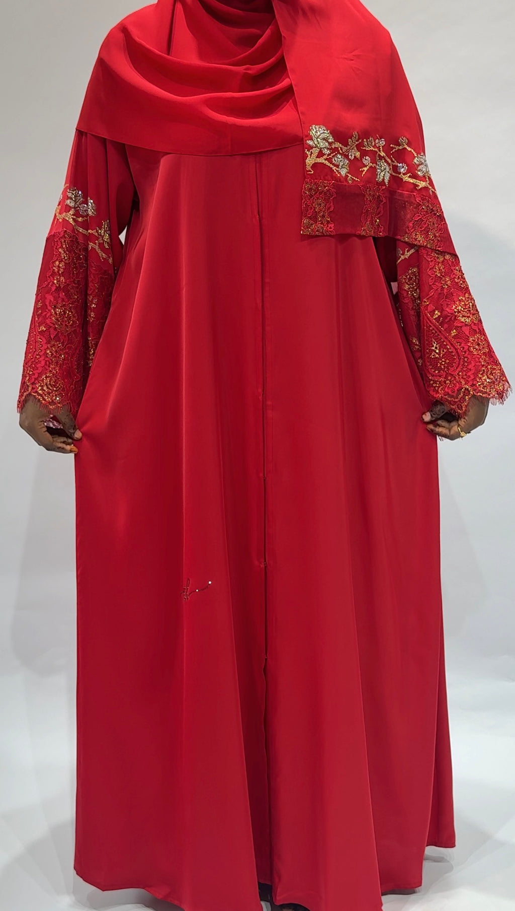 Ruby Royale Embroidered Abaya