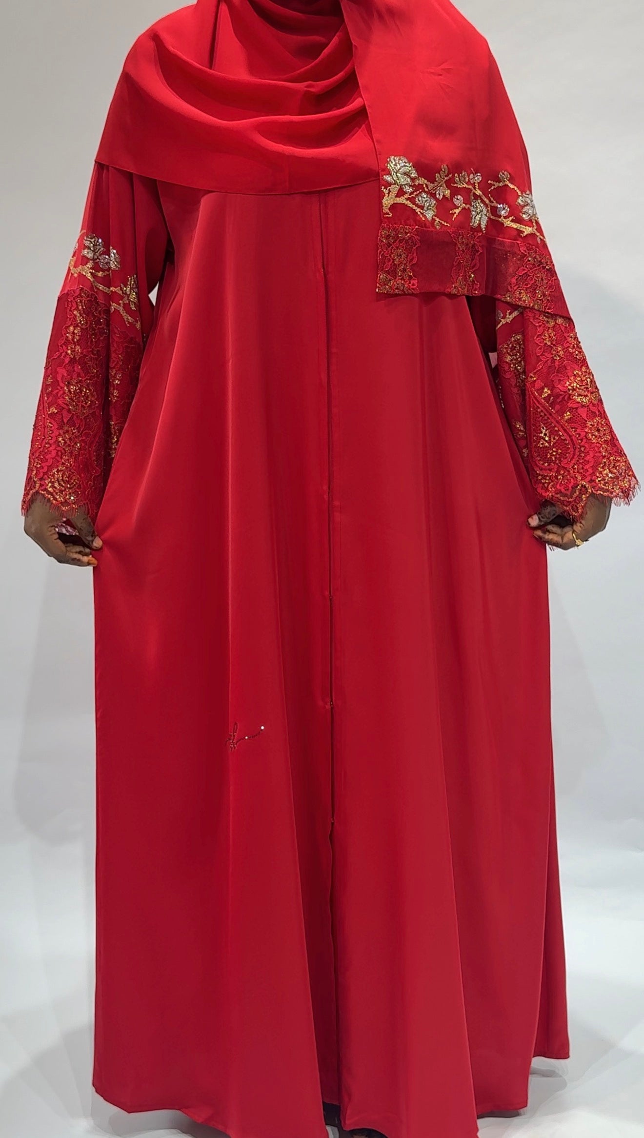 Ruby Royale Embroidered Abaya