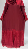 Royal Burgundy Lace Exclusive-Abaya
