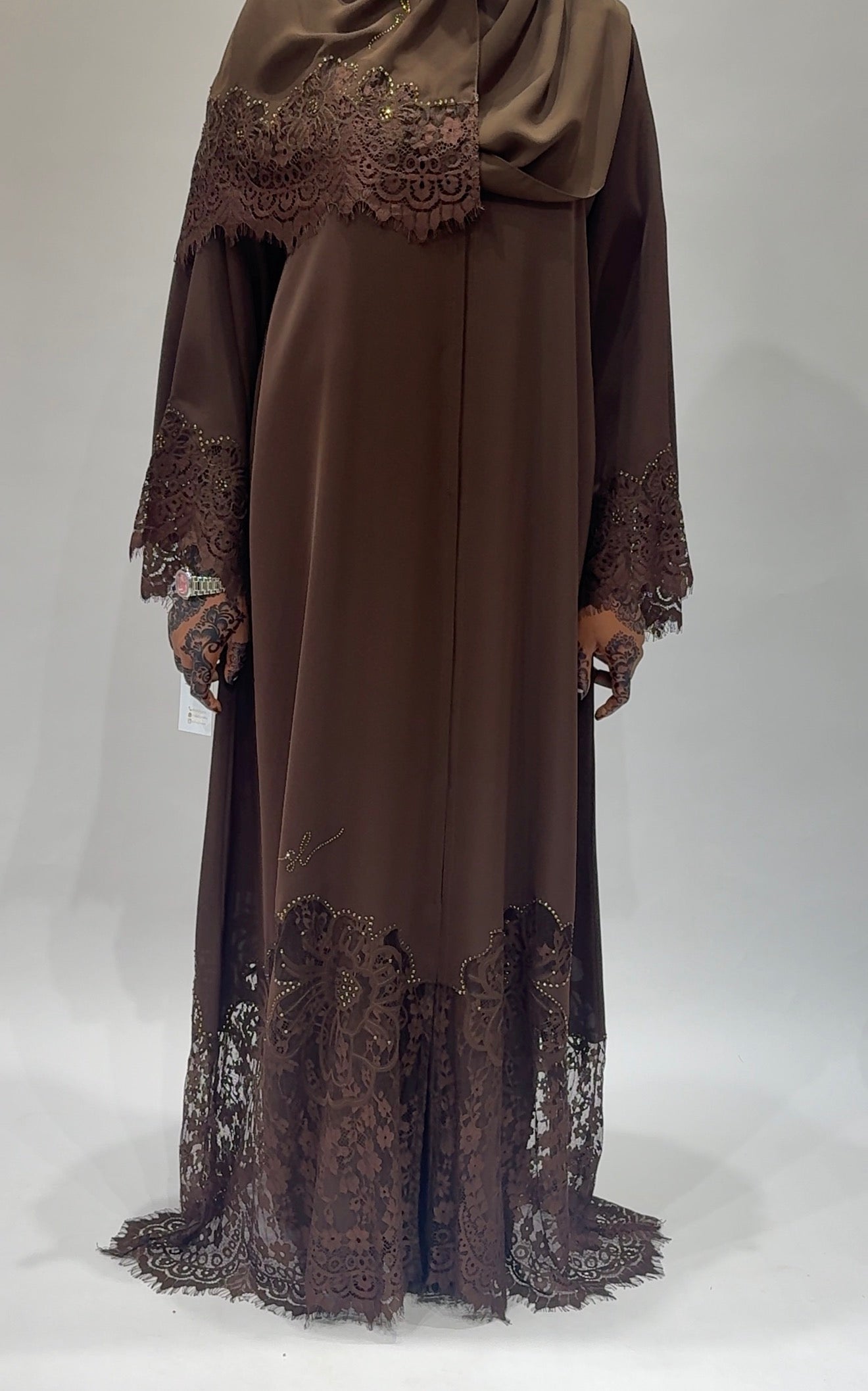 Mocha Lace Royale Exclusive-Abaya